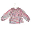 Zara Peach, Pink, Blue Floral Smocked Blouse - Size 5