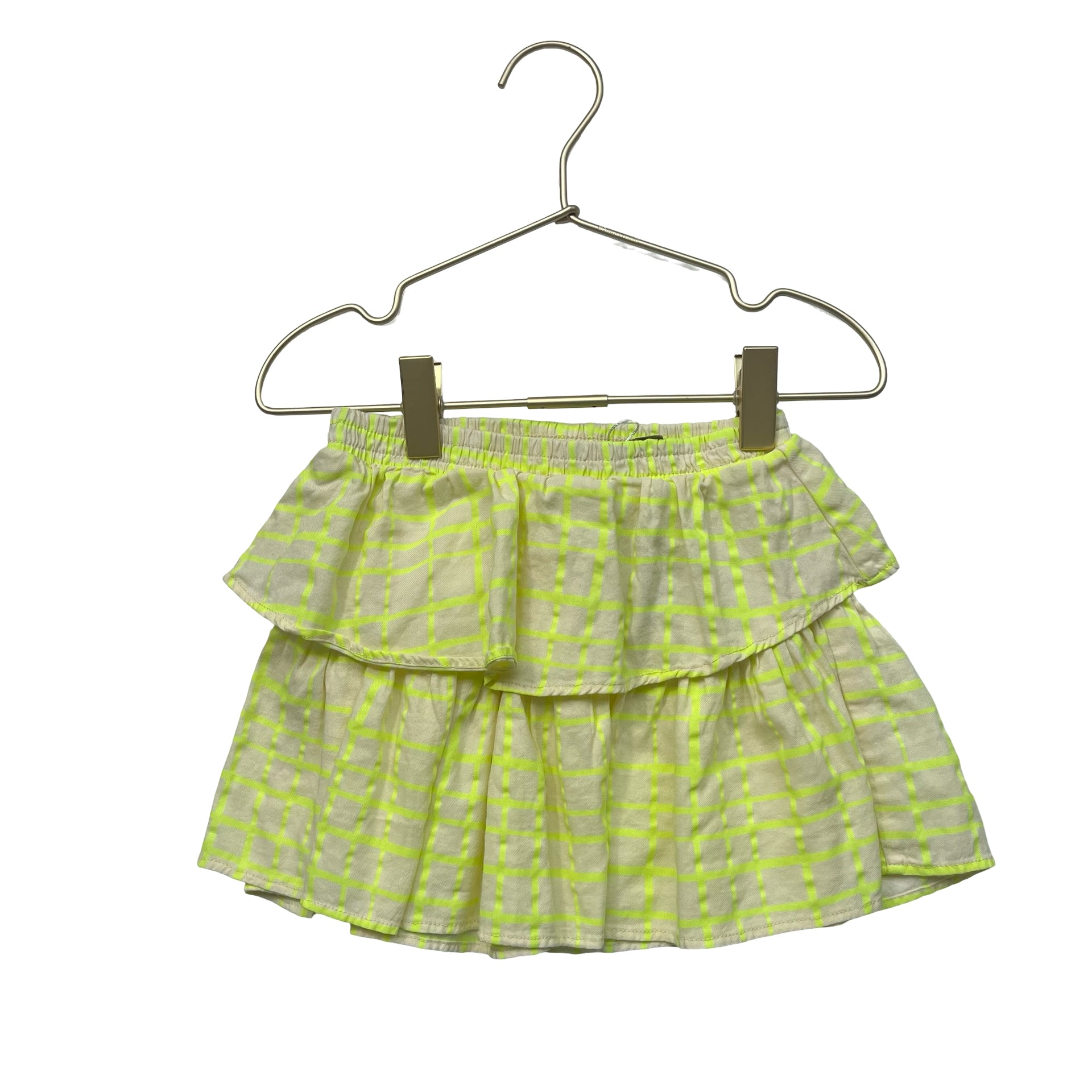 Rockets of Awesome Yellow & Neon Windowpane Skirt - Size 2