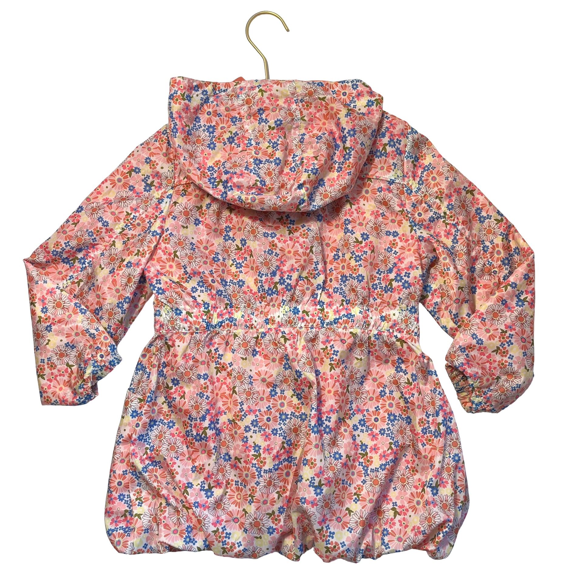 M&S Flower Print Hooded Windbreaker Jacket - Size 6-7