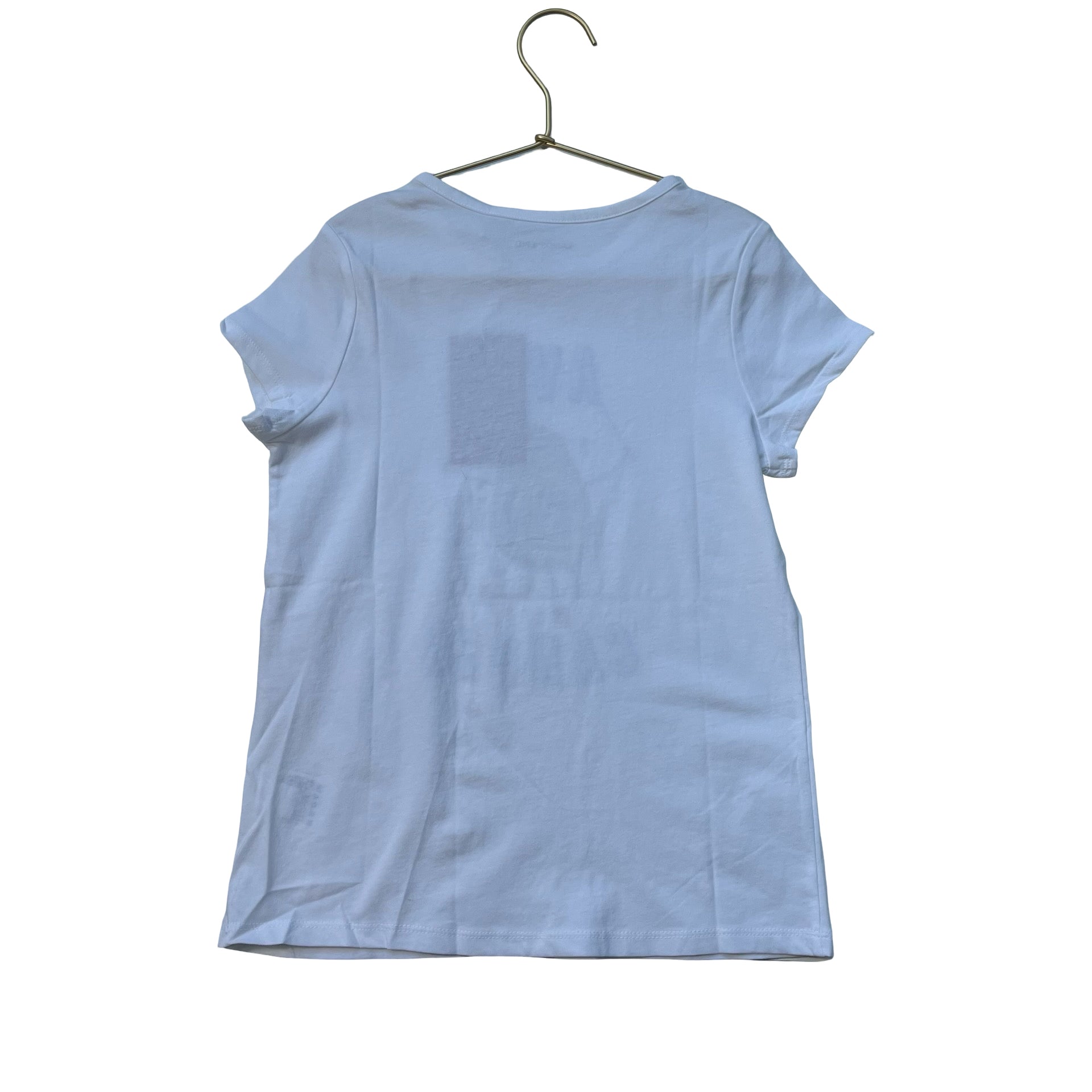 Lands' End White 'Avo Cardio' Glitter T-Shirt - Size S 7-8