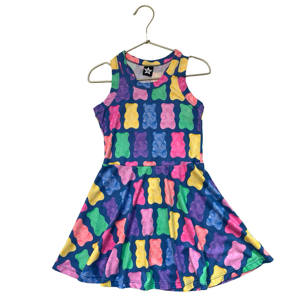 Pixie Lane Colorful Gummy Bear Print Dress - Size 6