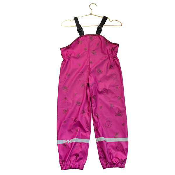 Helly Hansen Pink Crab Print Rain Bib - Size 6