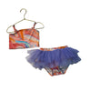 ILovePlum Colorful Swirl & Lavender Tulle 2 Piece Swim Suit - Size M 6