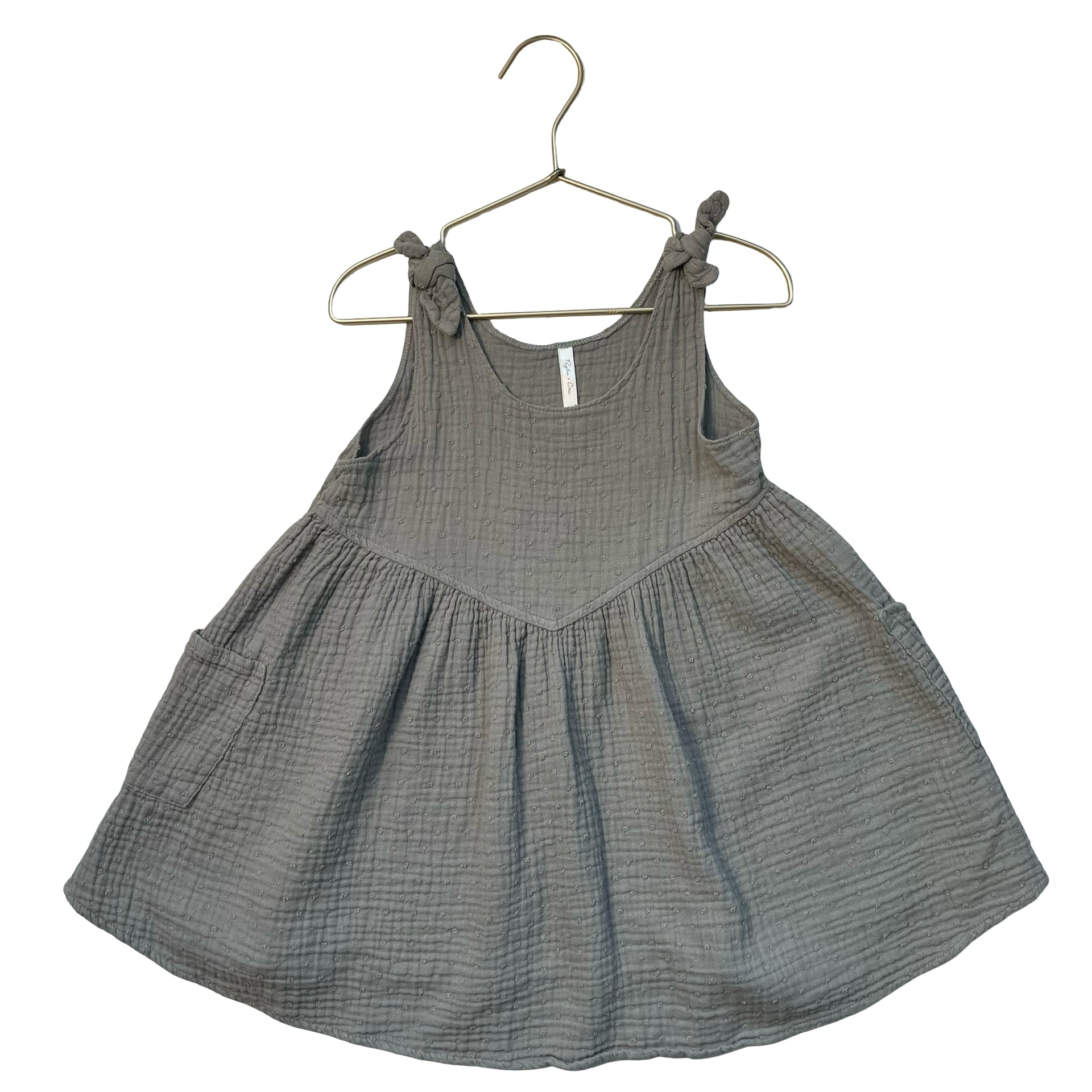 Rylee & Cru Sage Green Cotton Gauze Dress - Size 4-5Y