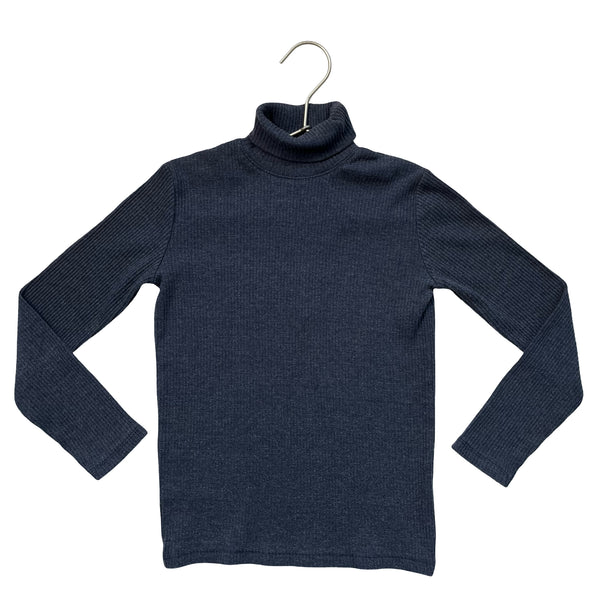 Zara Heather Navy Ribbed Turtleneck - Size 9