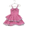 FBZ Flowers by Zoe Pink Crinkle Gauze Dress, Flower Trim - Size 6