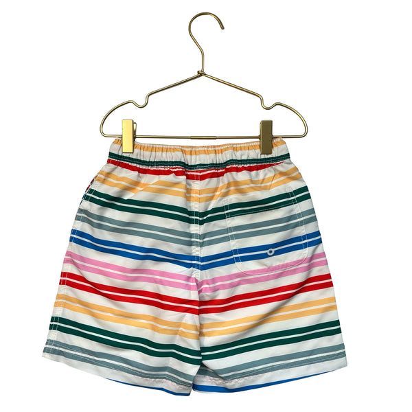 Hanna Andersson Multi-Color Striped Swim Trunks - Size 6-7