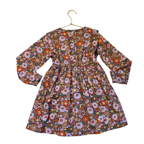 Arsene & Les Pipelettes Brown & Multi-Color Floral Dress - Size 5A