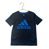 Adidas Dark Gray & Blue Logo Athletic T-Shirt - Size 4T