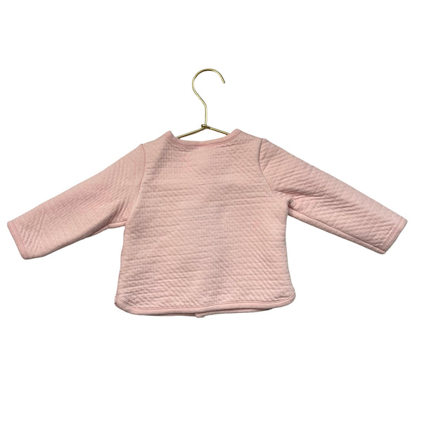 Petit Bateau Light Pink Quilted Snap Cardigan - Size 18 Mo