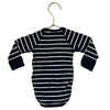 Polarn O. Pyret Navy & White Striped Onesie Bodysuit - Size 1-2 Mo