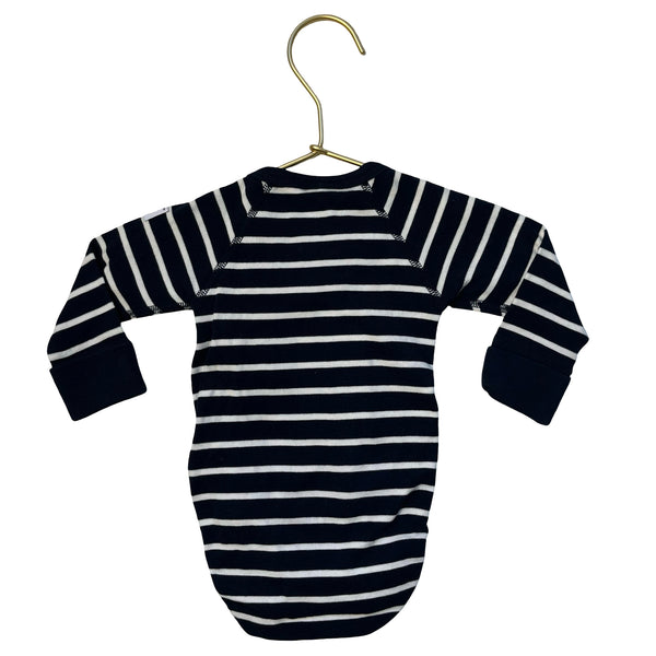 Polarn O. Pyret Navy & White Striped Onesie Bodysuit - Size 1-2 Mo