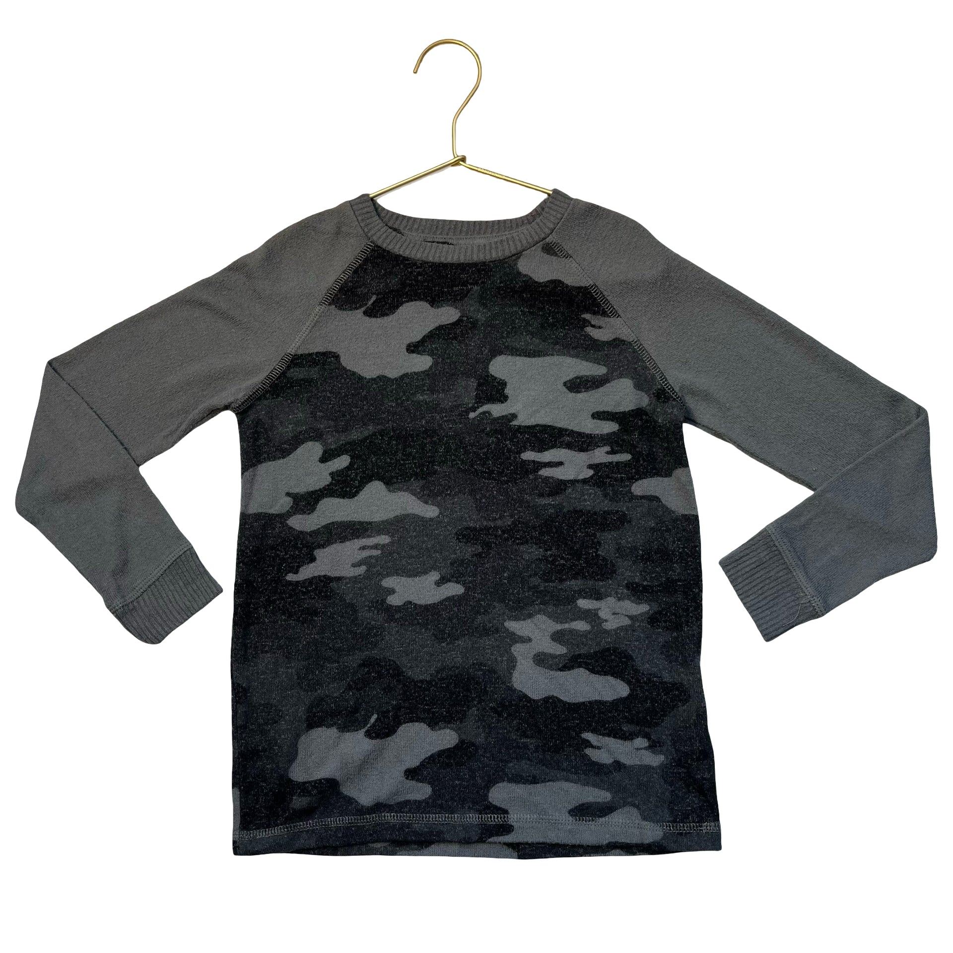 Rumi & Ryder Gray Camouflage Lightweight Sweater - Size S 6-7