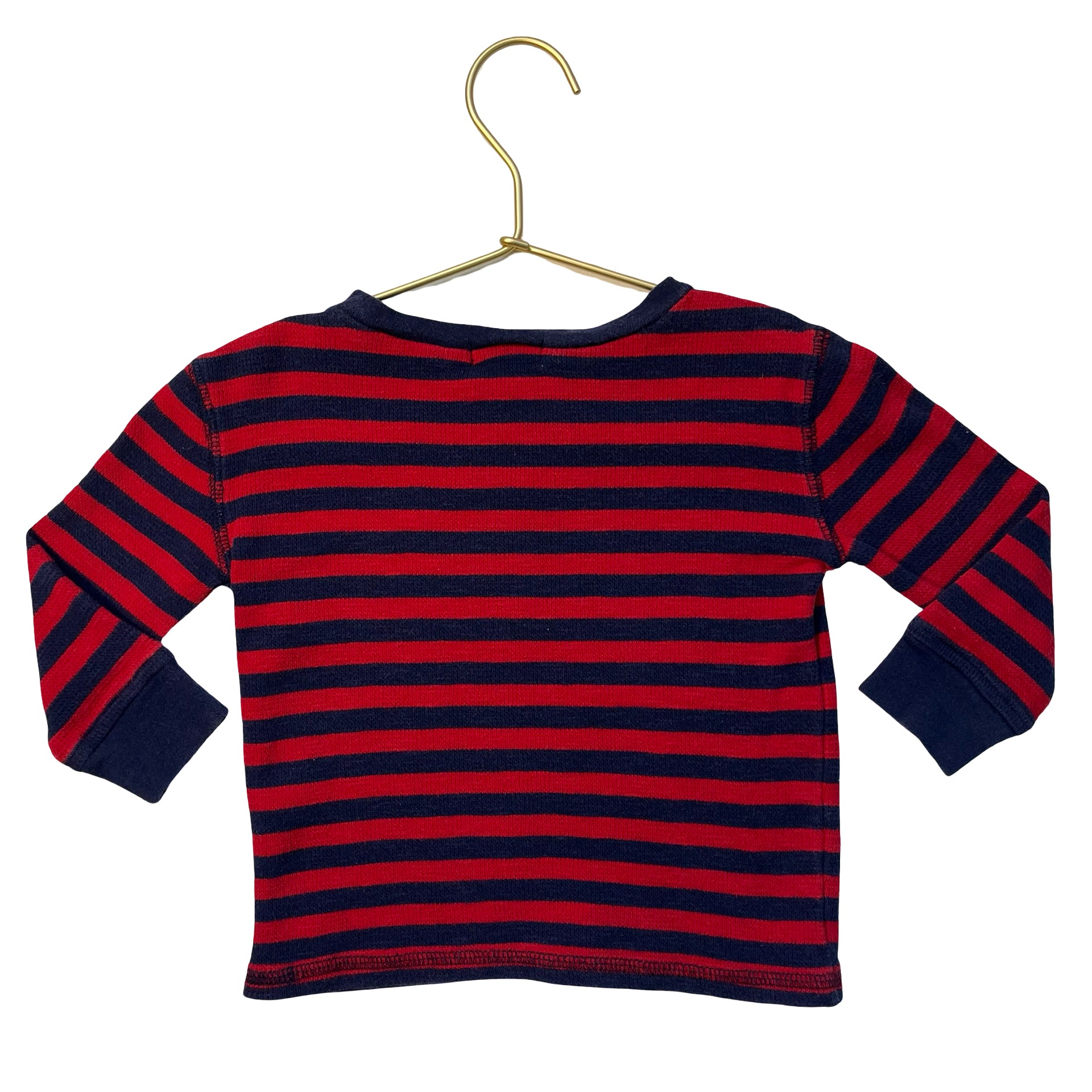 Ralph Lauren Red & Navy Striped Top - Size 18 Mo