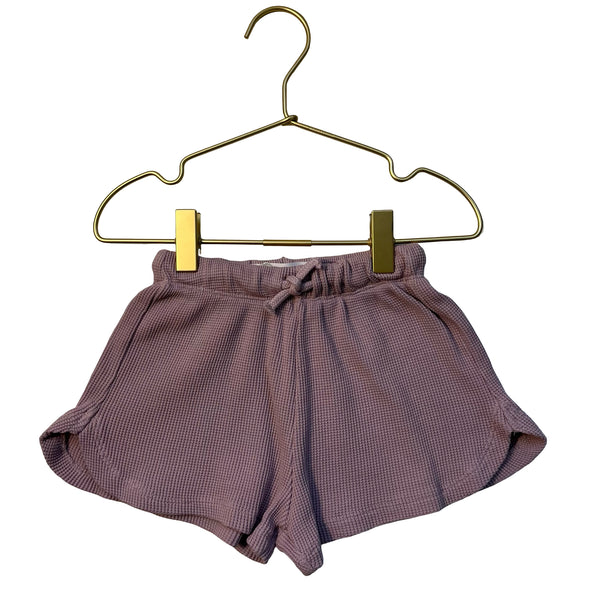 Zara Dusty Plum Waffle Shorts - Size 2-3