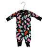 Hanna Andersson Black & Multi-Color Ghost Print One-Piece - Size 0-3 Mo