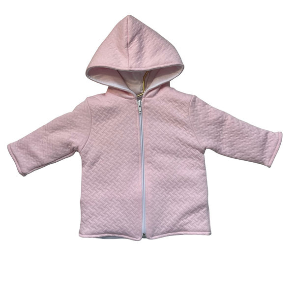 Kissy Kissy Pink Quilted Hooded Zip-Up Sweatshirt - Size 6-9 Mo
