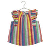 Crewcuts Rainbow Striped Sleeveless Blouse - Size S 6-7