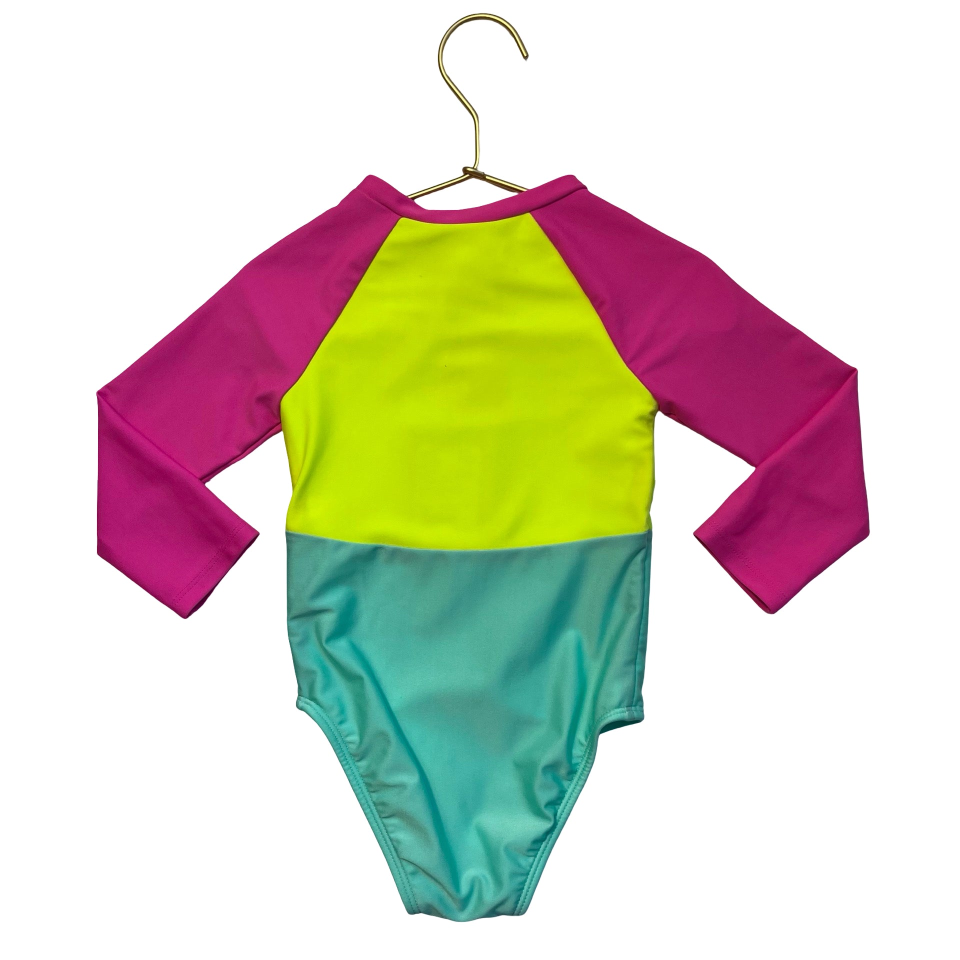 Cat & Jack Teal, Neon & Pink Swim Suit - Size 2T