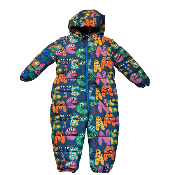 Stella McCartney Kids Multi-Color Alphabet Monster Print Hooded Snowsuit - 24 Mo