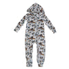 Posh Peanut Horse & Butterfly Print Hooded One-Piece - Size 2T