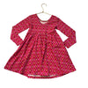 Hanna Andersson Pink & Red Diamond & Flower Print Dress - Size 5