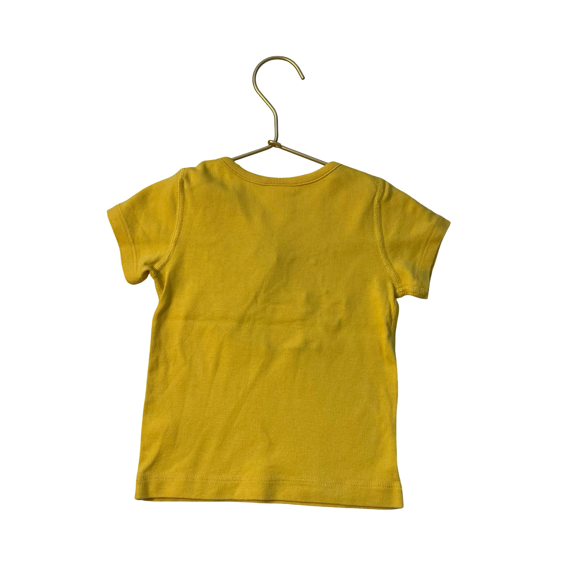 Hanna Andersson Yellow Squirrel Applique T-Shirt - Size 80 (18-24 Mo)