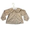 Zara Tan Floral Corduroy Blouse - Size 4-5