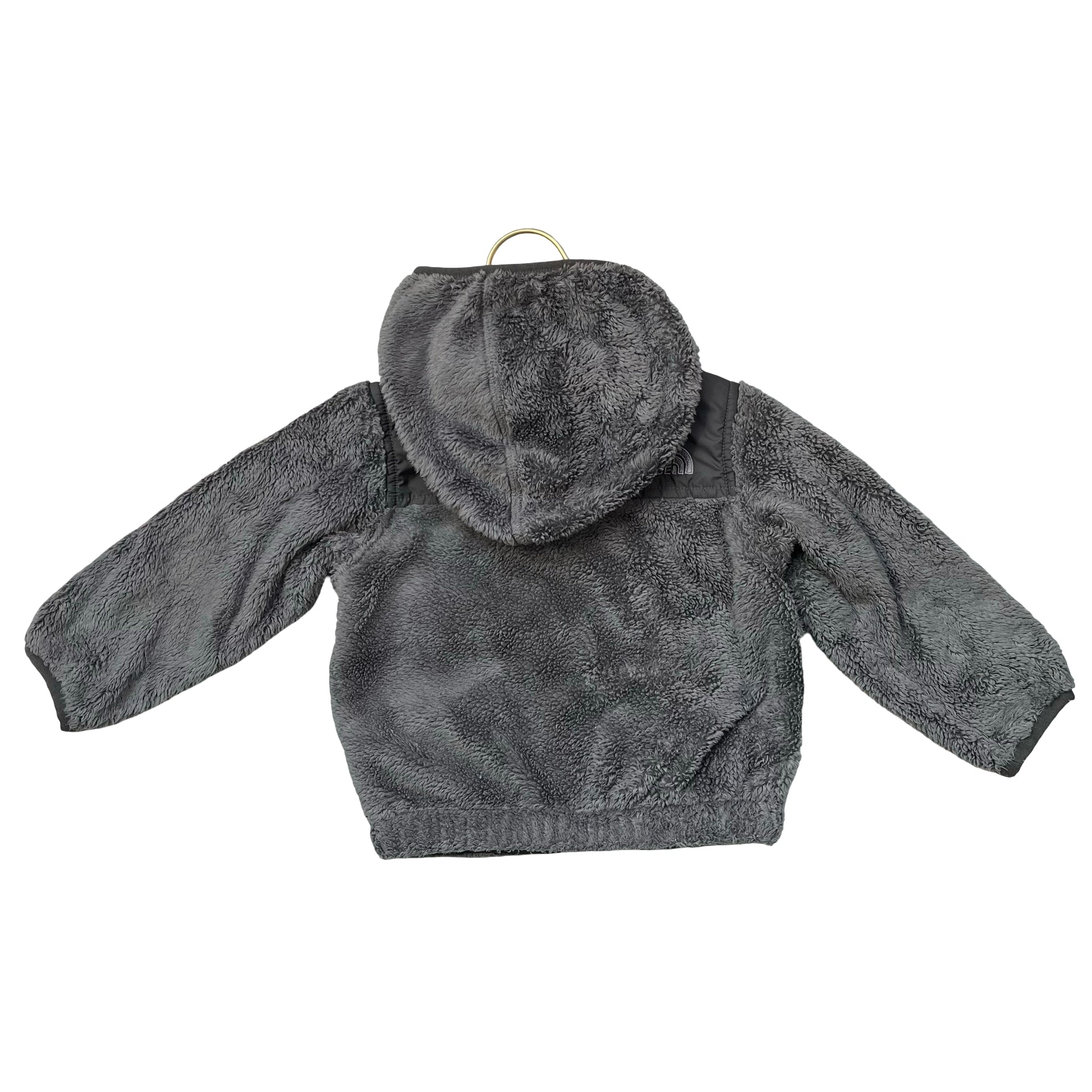 North Face Gray Sherpa Hooded Jacket - Size 6-12 Mo