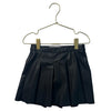 Zara Black Pleated Faux Leather Skirt - Size 3-4