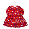 Jacadi Purple & Orange Flower Print Corduroy Dress - Size 6A