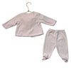 Babycottons Pink Velour Footed Pants & Cardigan Set - Size 3 Mo