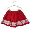 Bonpoint Red Embroidered Skirt - Size 8