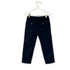 Mango Navy Cotton-Linen Pants - Size 2-3