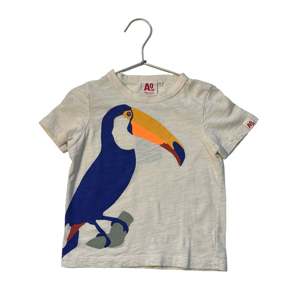 AO76 Ivory Toucan Graphic T-Shirt - Size 4