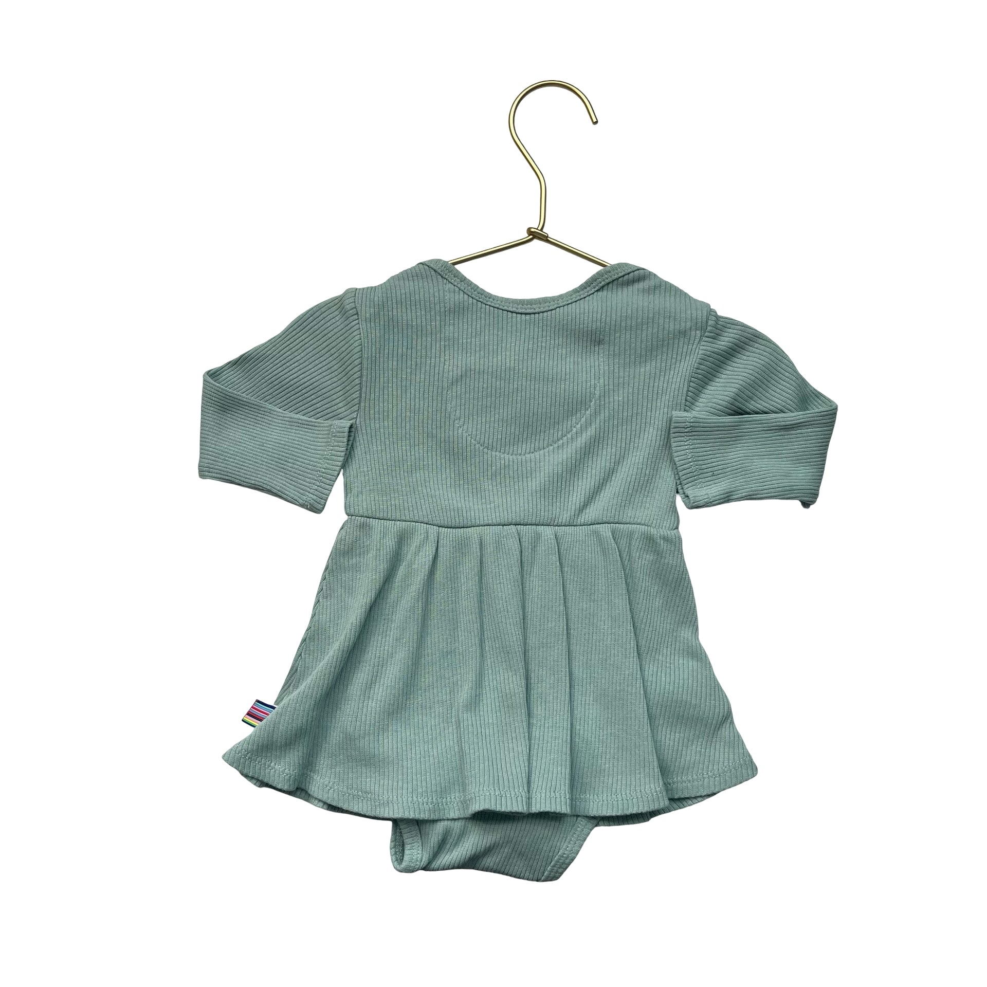 Magnetic Me Mint Green Ribbed Bodysuit Dress - Size 3-6 Mo