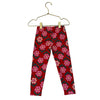 Hanna Andersson Red & Pink Flower Print Leggings - Size 3T