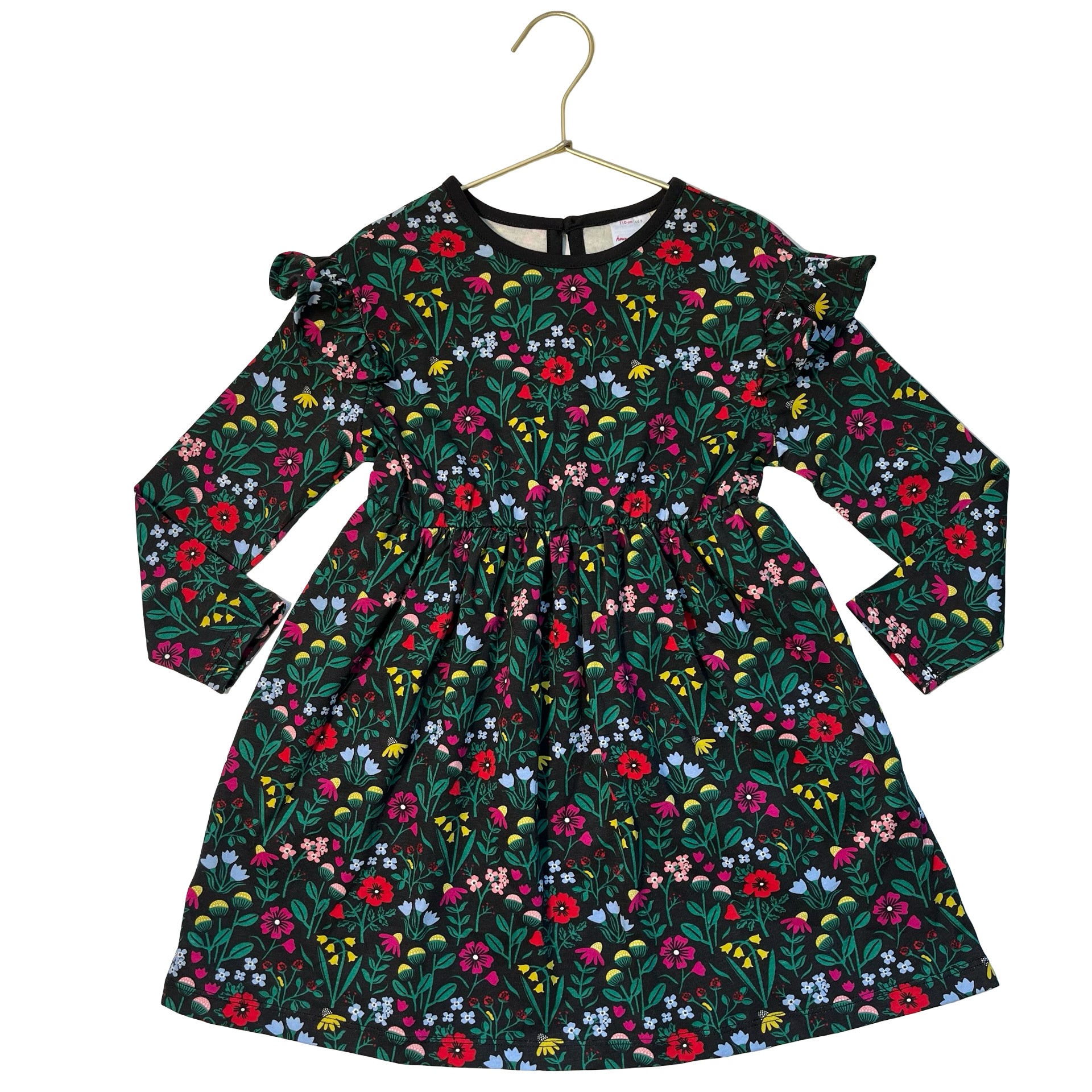 Hanna Andersson Black Floral Dress - Size 5