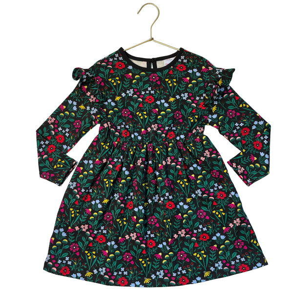 Hanna Andersson Black Floral Dress - Size 5