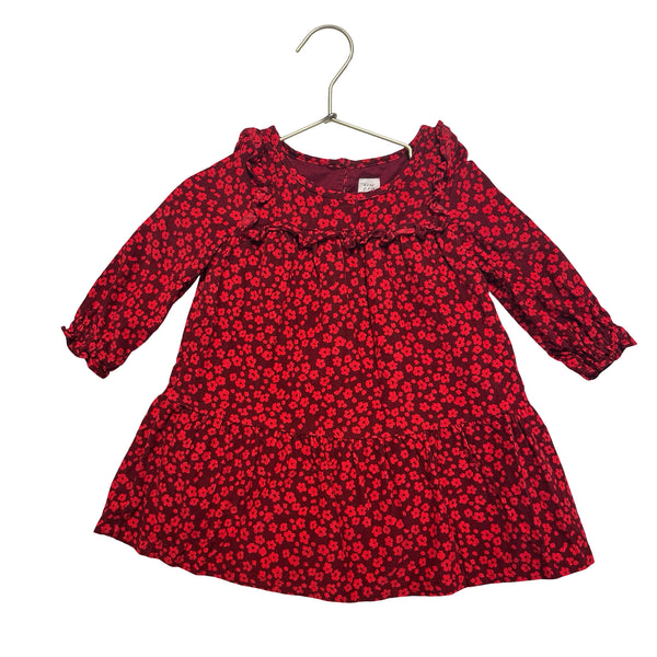 Baby Gap Red Floral Corduroy Dress - Size 18-24 Mo