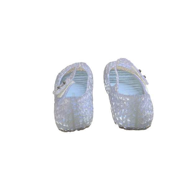 Mini Melissa Campana Iridescent Light Blue Jelly Mary Jane Shoes - Size 10