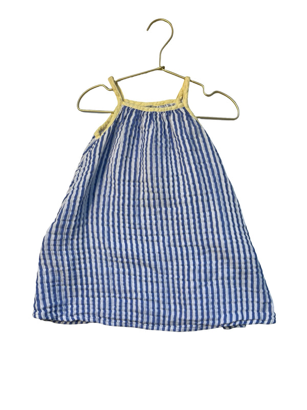 Primary Blue & White Striped Dress - Size 2