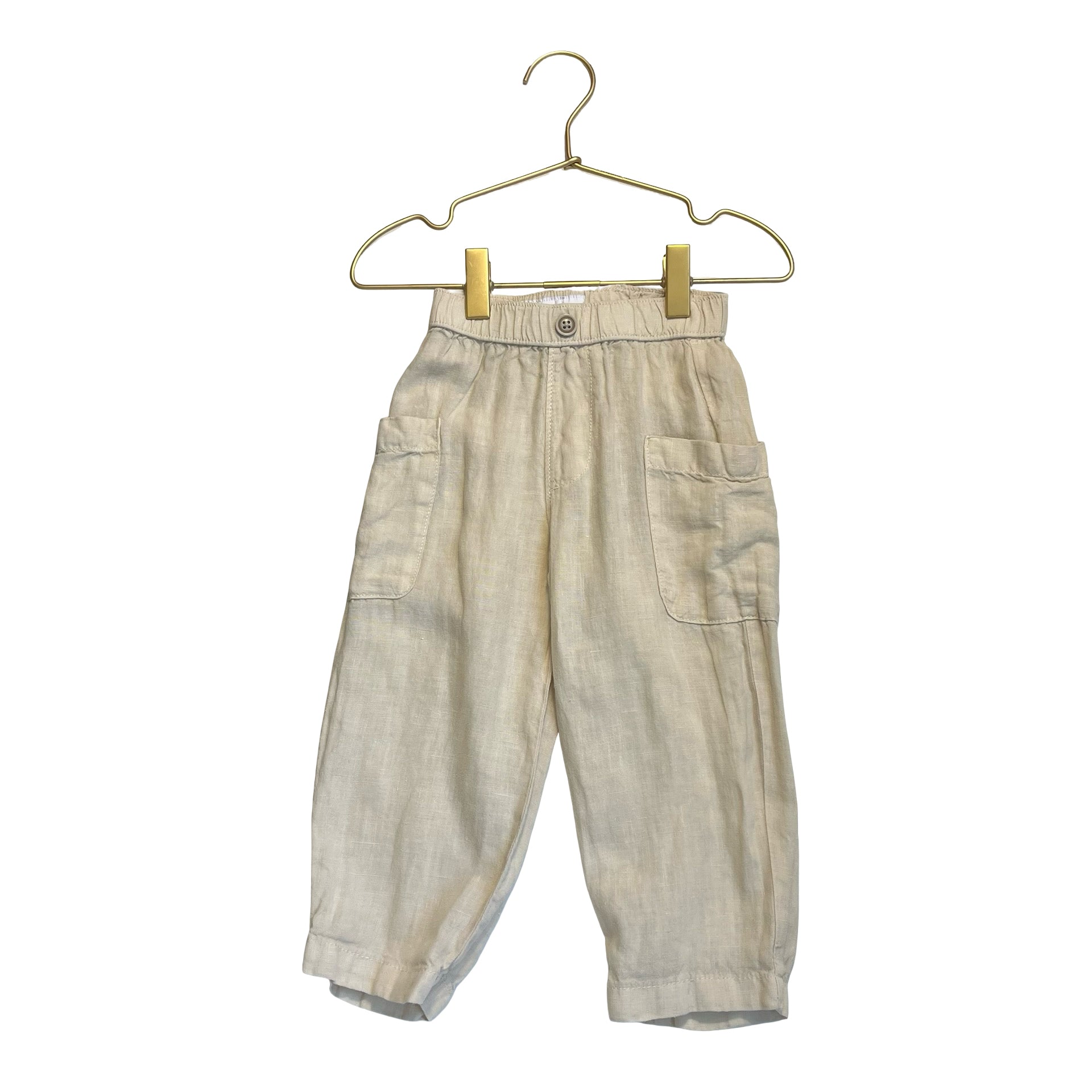 Zara Light Tan Linen Pants - Size 18-24 Mo