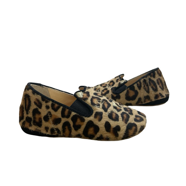 Charlotte Olympia Brown & Black Leopard Soft Sole 'Incy Kitten'Shoes -Size 19(4)