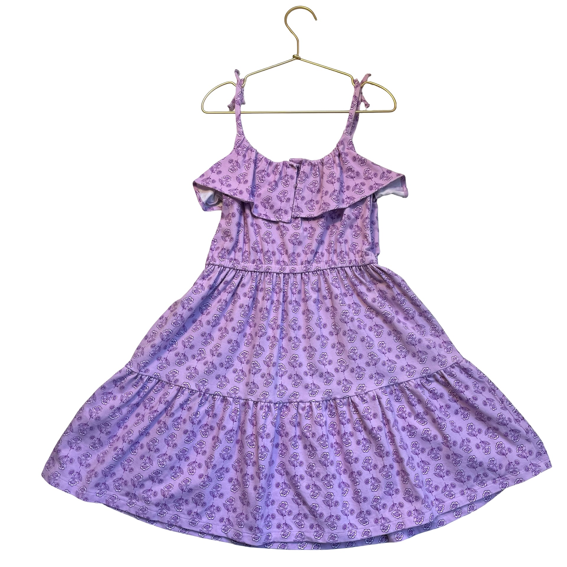 Janie and Jack Lavender Flower Print Dress - Size 8