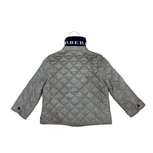 Burberry Khaki Diamond Quilted Jacket - Size 18 Months