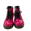 Dr. Martens Dark Pink Patent Boots - Size 7