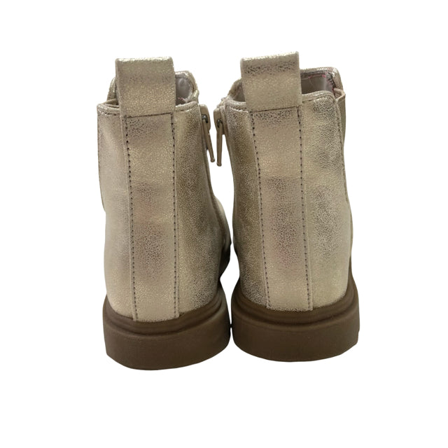 Jumping Beans Gold Metallic Ankle Boots - Size 8