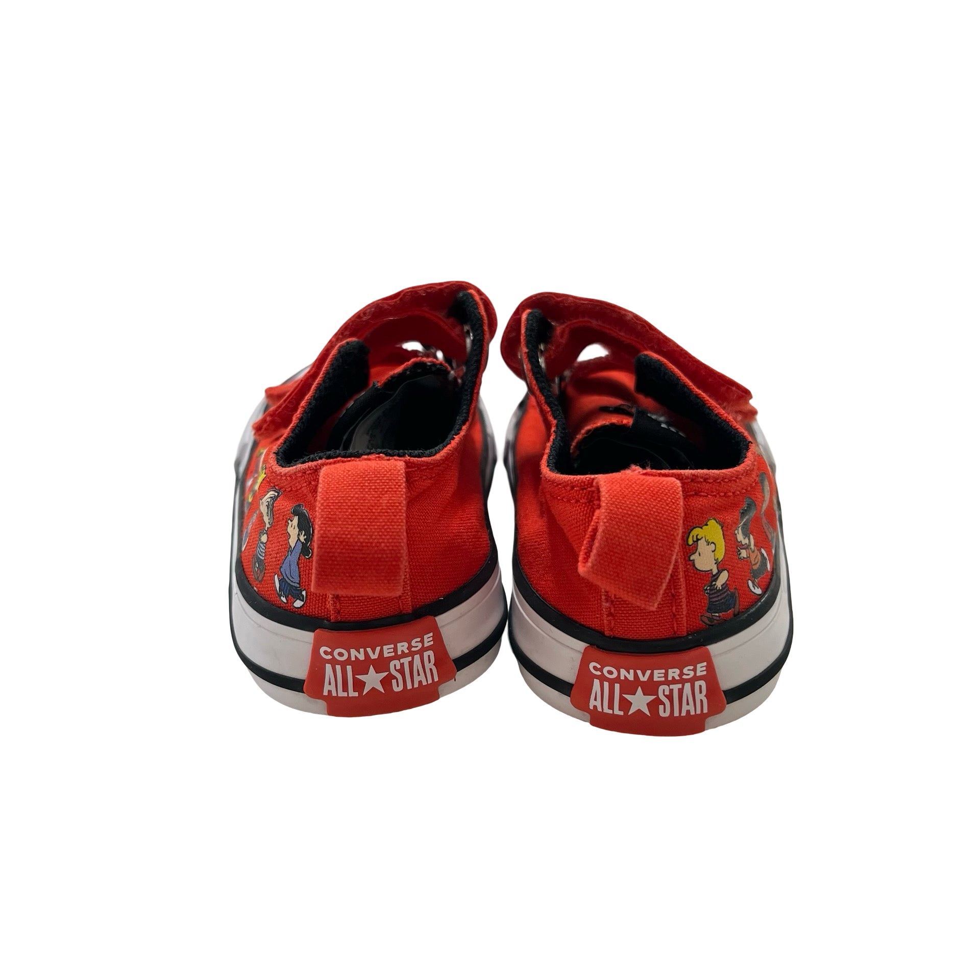 Converse All-Star Red Peanuts Velcro Sneakers - Size 5
