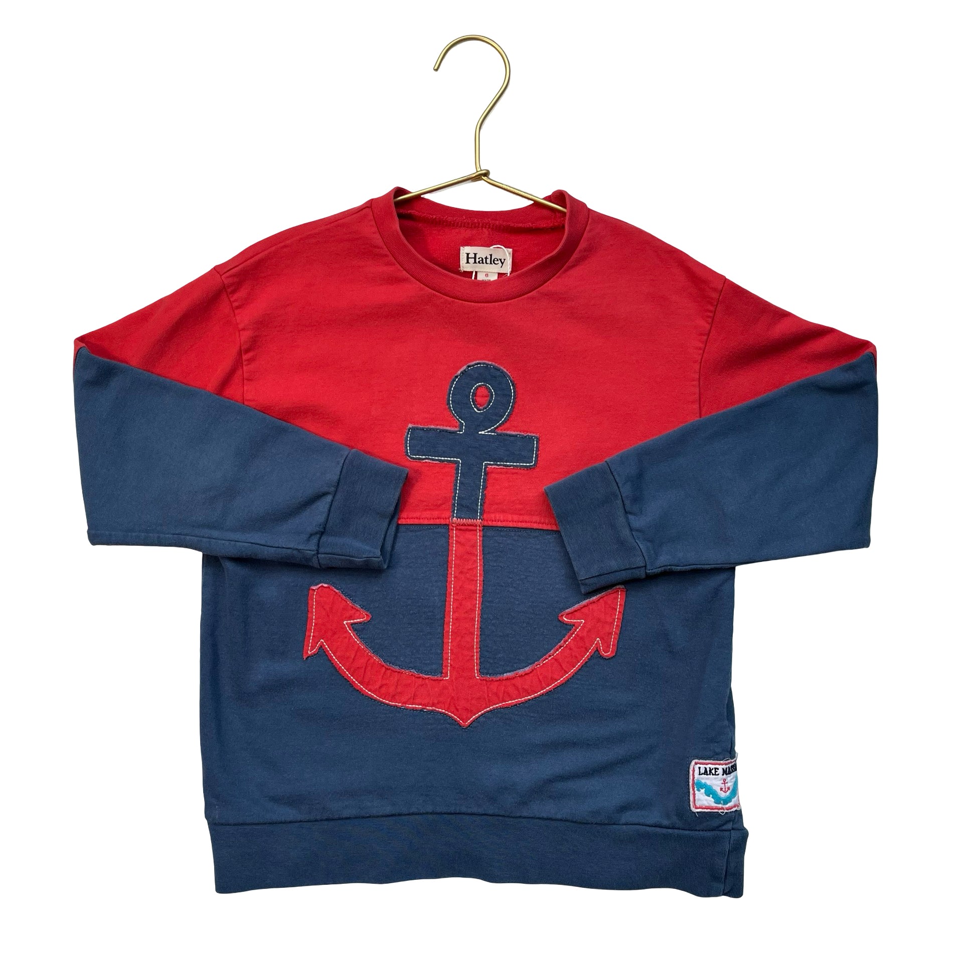 Hatley Red & Blue Applique Anchor Sweatshirt - Size 6